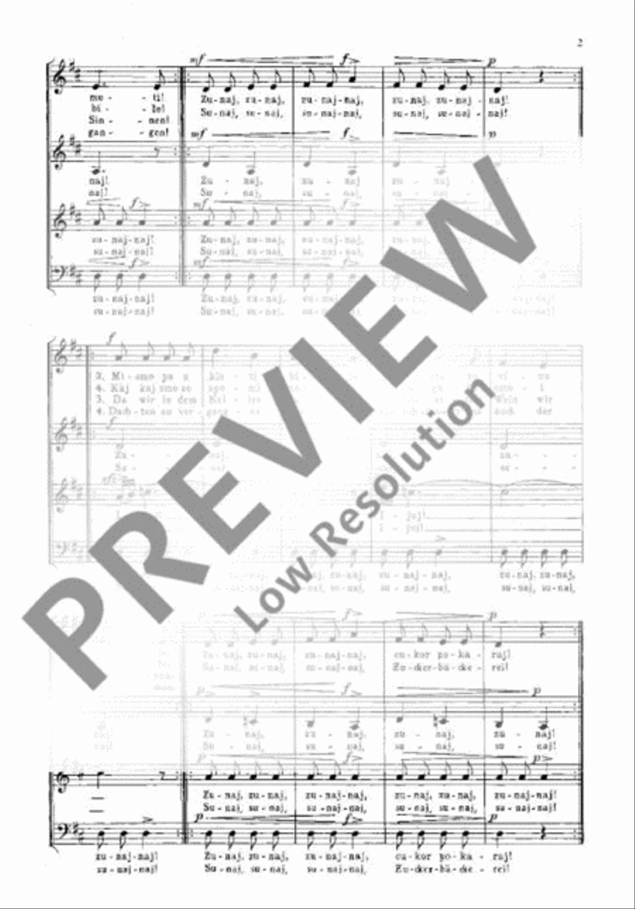 Sechs serbische Volkslieder 4-Part scores gallery preview page 3