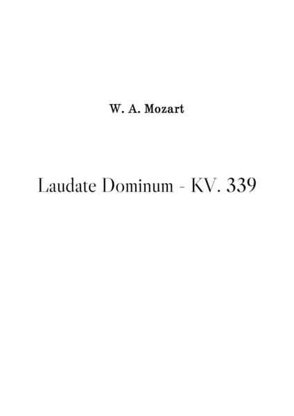 Laudate Dominum - Mozart KV 339 image number null
