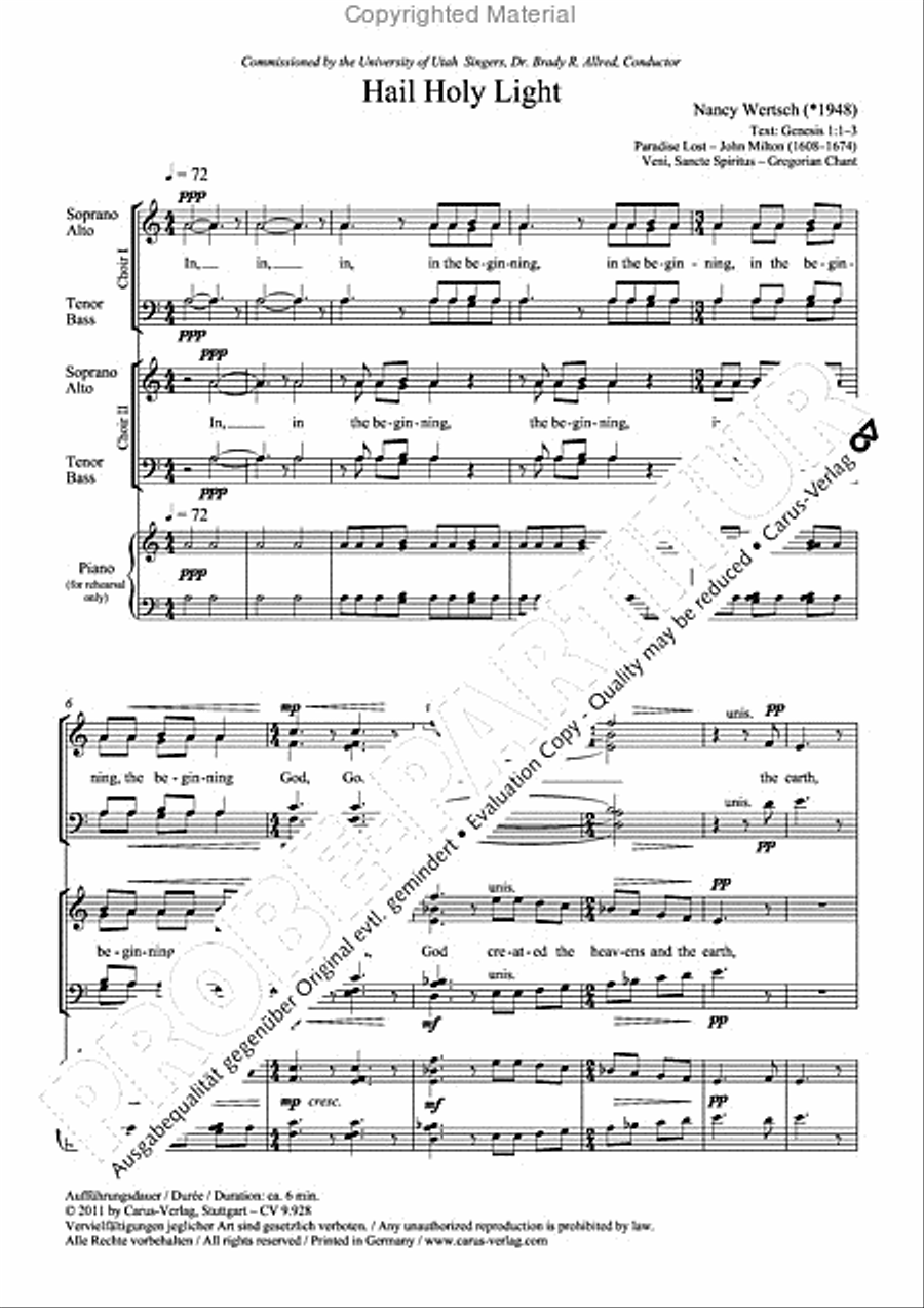 Hail Holy Light 4-Part scores gallery preview page 3