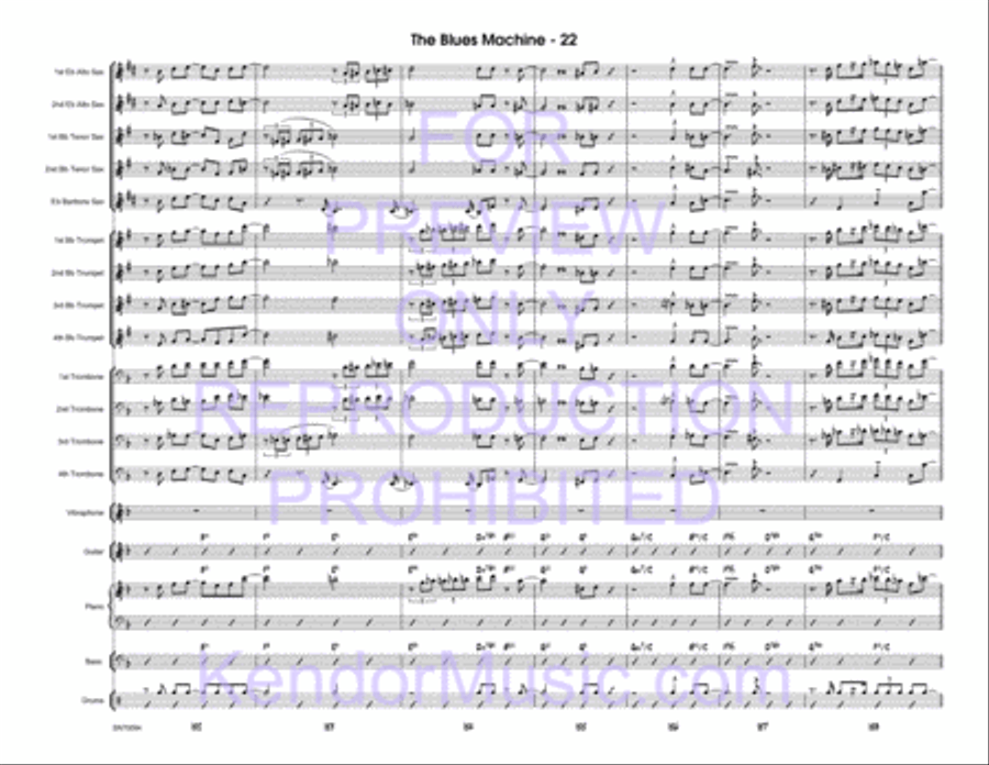 Blues Machine, The Blues Machine, The Jazz Ensemble scores gallery preview page 23