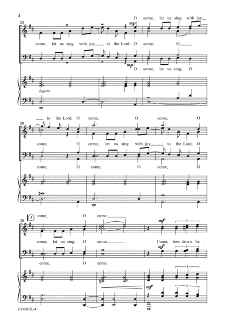 O Come, Let Us Sing TTBB scores gallery preview page 5