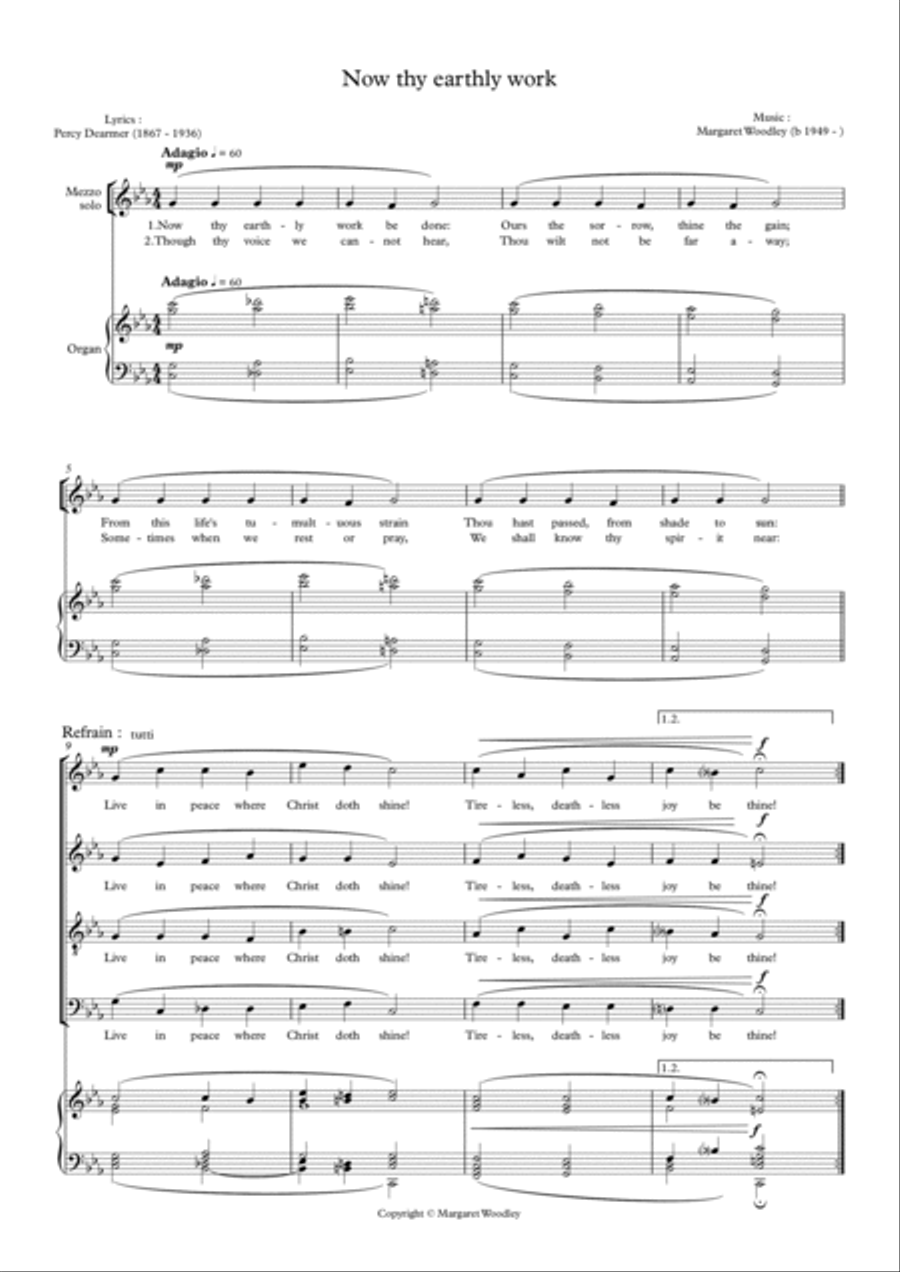 Now thy earthly work be done 4-Part scores gallery preview page 2