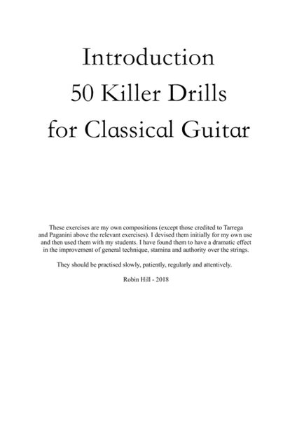 50 Killer Drills for Classical Guitar