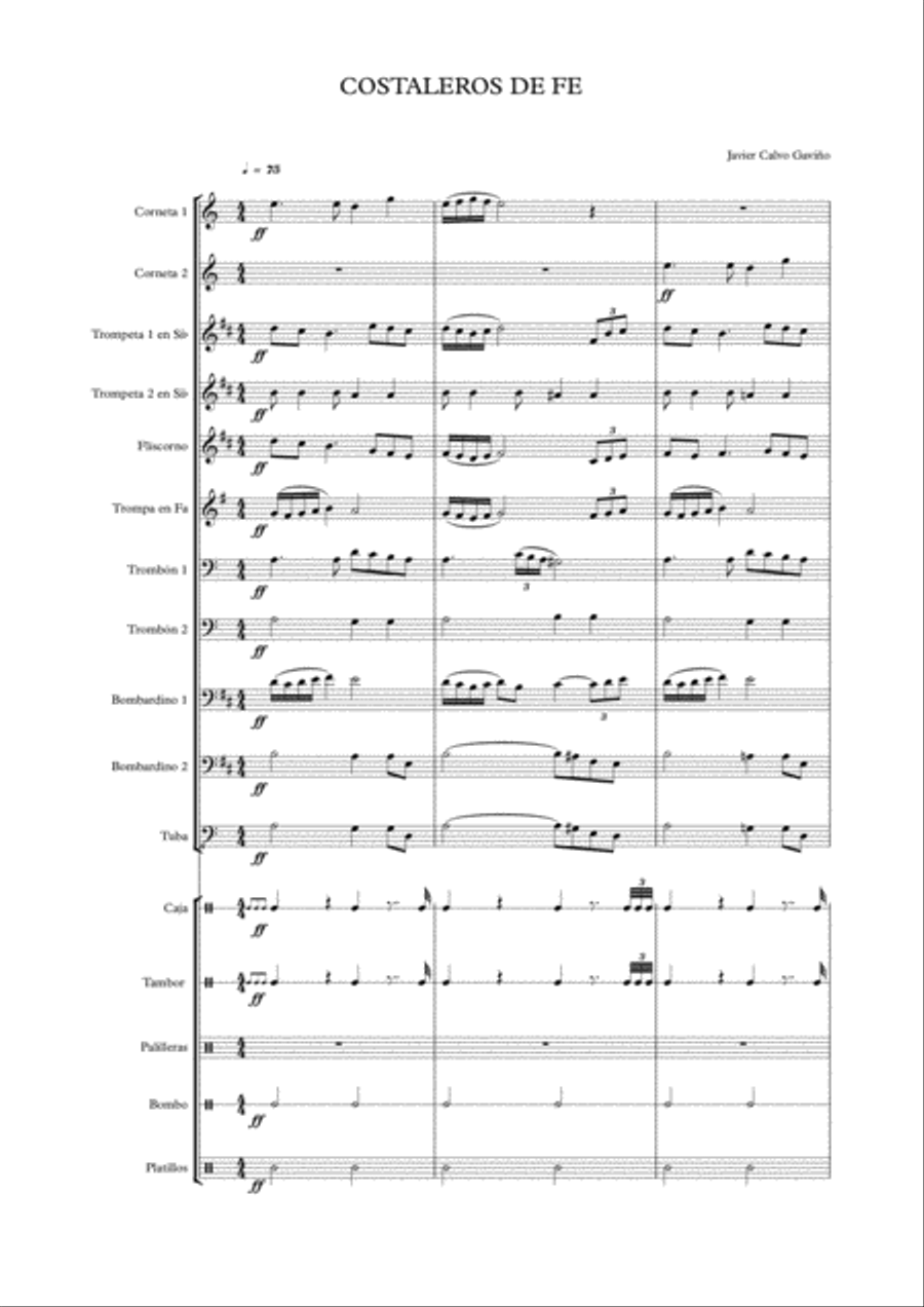 Costaleros de fe Brass Ensemble scores gallery preview page 2