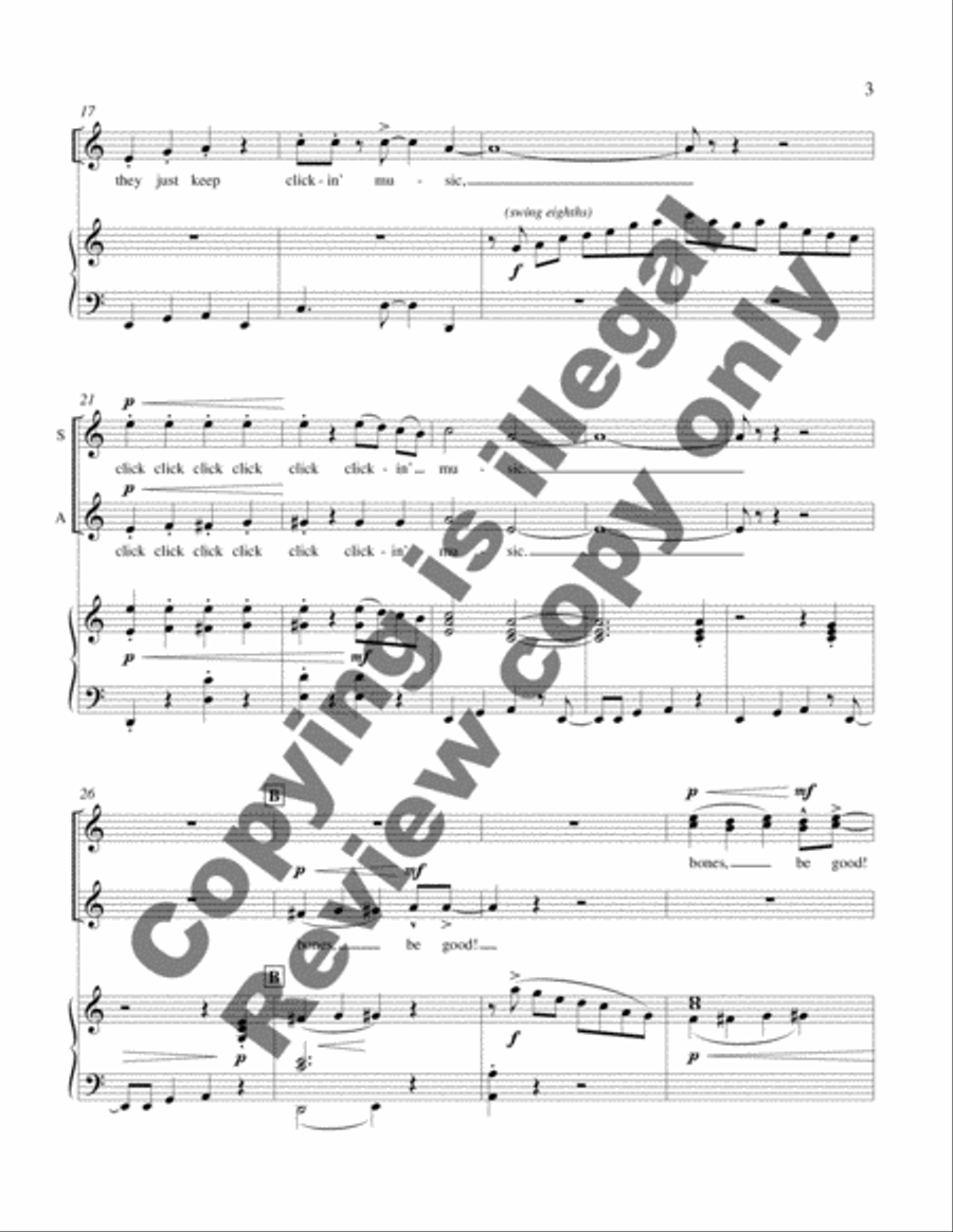 Dreams and Dances: 1. Bones Be Good! SSA scores gallery preview page 4