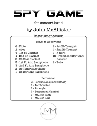 Book cover for Spy Game - for young concert band