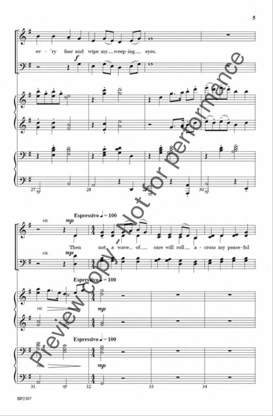 When I Can Read My Title Clear Choir scores gallery preview page 5