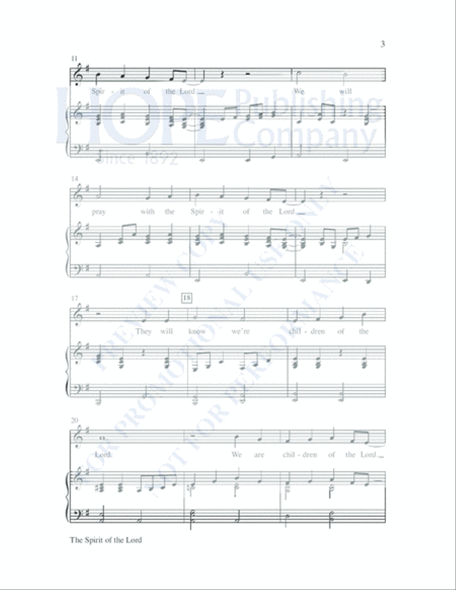 The Spirit of the Lord 4-Part scores gallery preview page 4