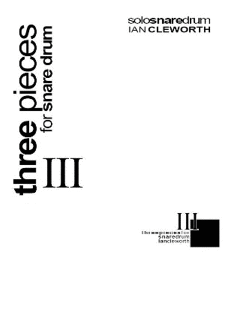 Pieces 3 For Snare Drum Percussion scores gallery preview page 1