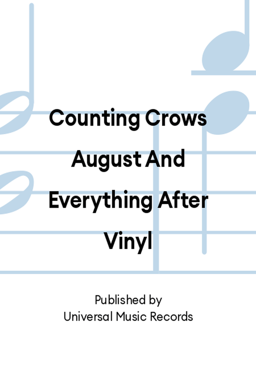 Counting Crows August And Everything After Vinyl Vinyl scores gallery preview page 1