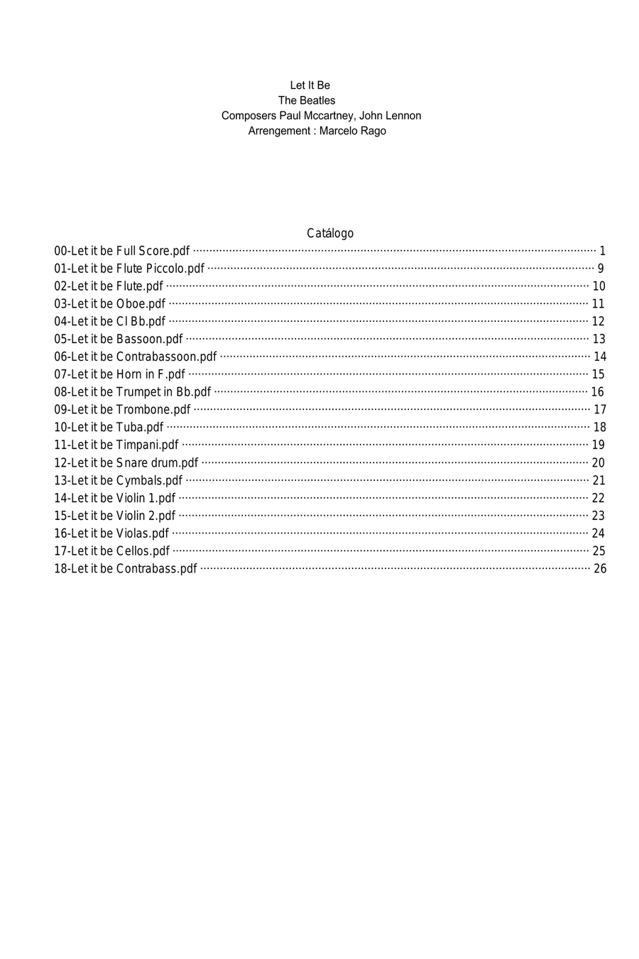 Let It Be Let It Be Full Orchestra scores gallery preview page 1