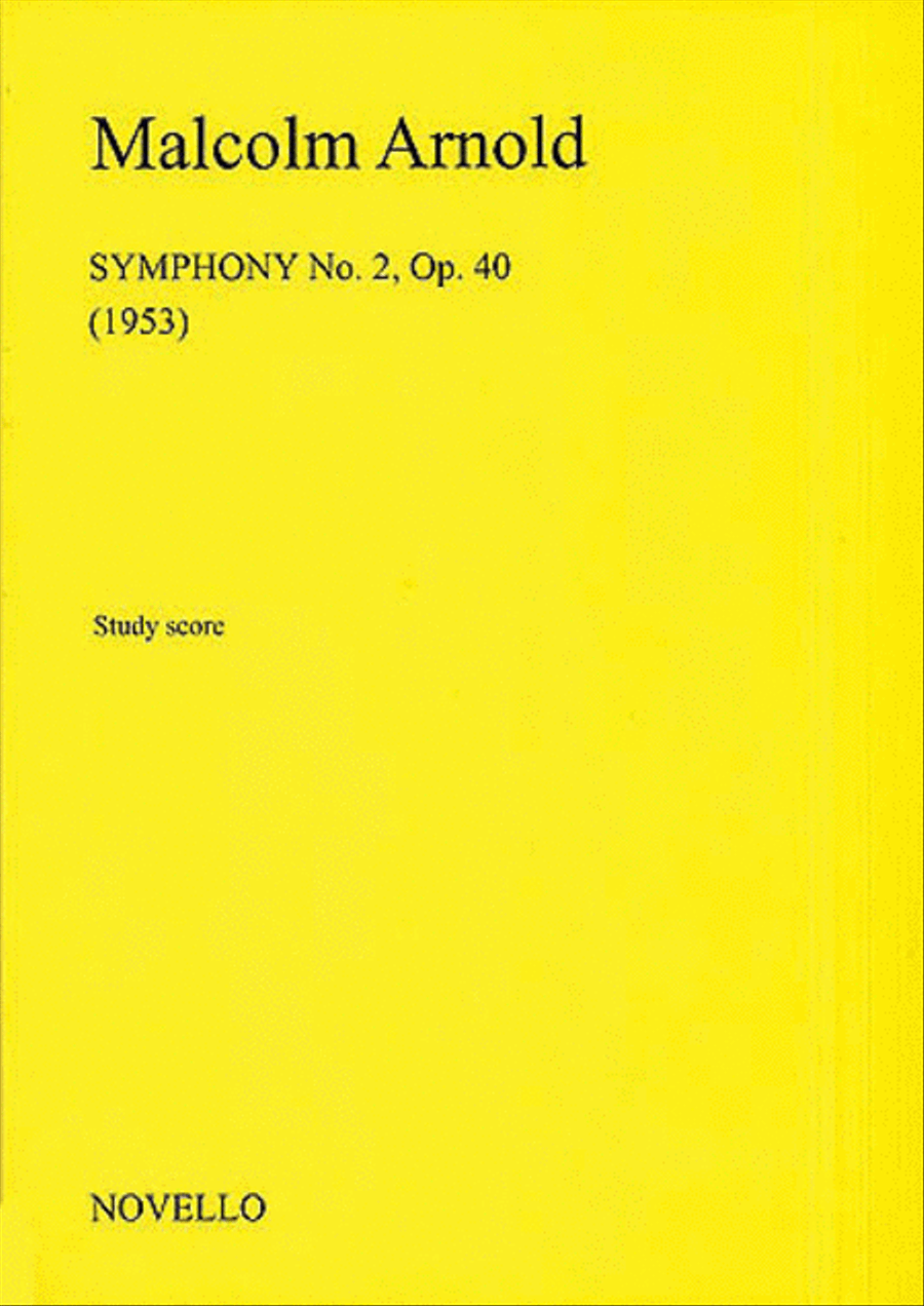Malcolm Arnold: Symphony No.2 (Study Score) Orchestra scores gallery preview page 1