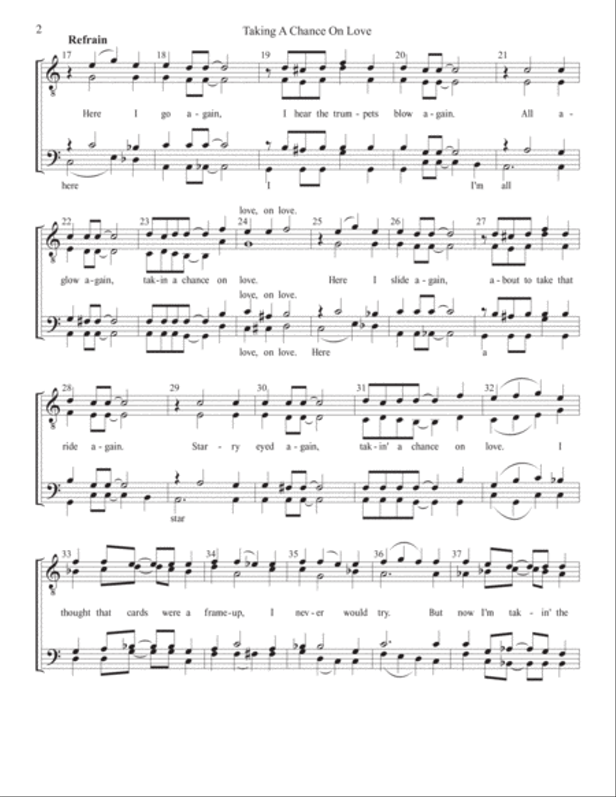 Taking A Chance On Love TTBB scores gallery preview page 2