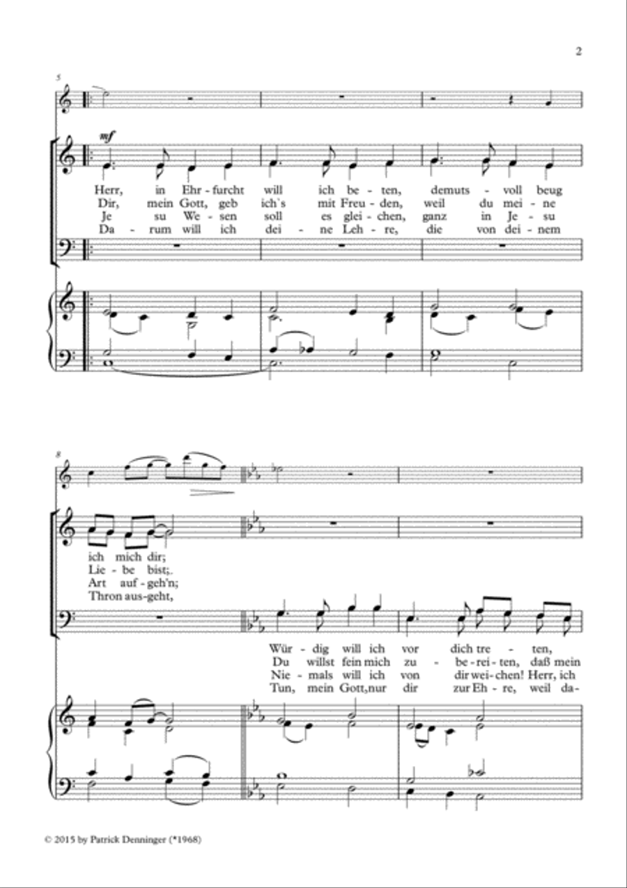 Heilige Augenblicke (Holy moments) für Chor (SATB) u. Orgel 4-Part scores gallery preview page 2