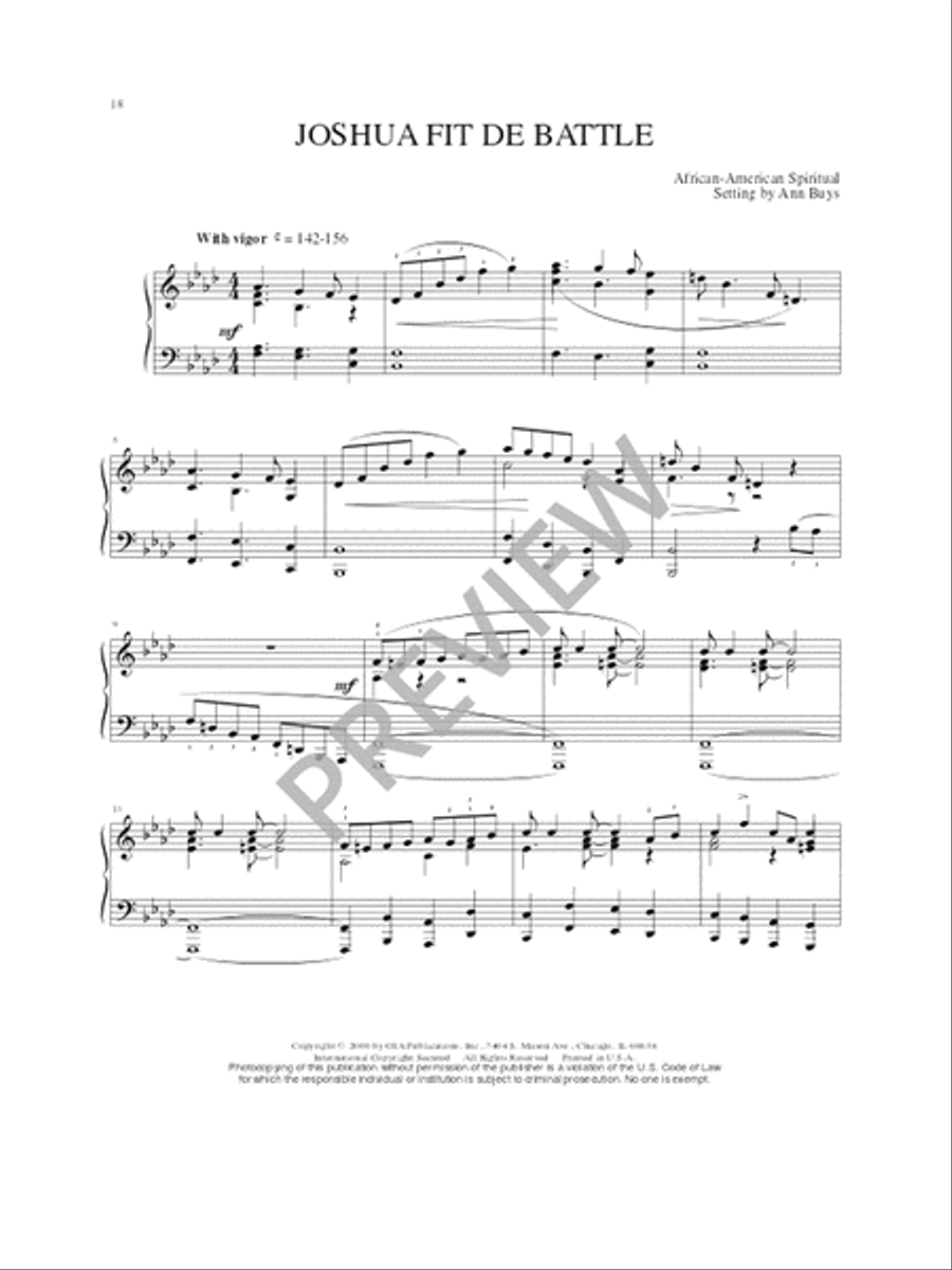 Fourteen American Spirituals and Hymns Piano Solo scores gallery preview page 20