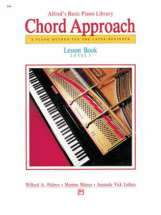 Book cover for Alfred's Basic Piano Chord Approach Lesson Book, Book 1