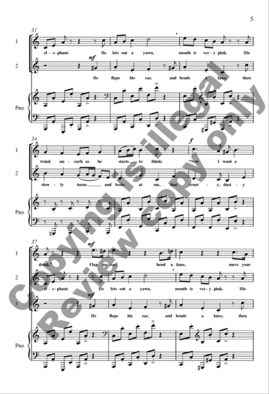 A Trip to the Zoo: 2. The Elephant 3-Part scores gallery preview page 12