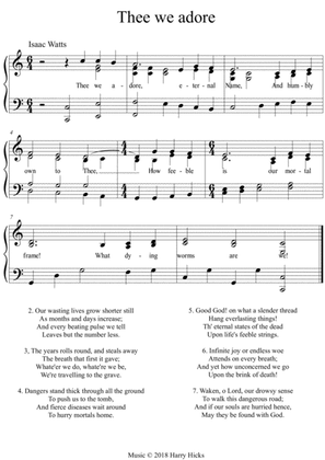 Thee we adore. A new tune to a wonderful Isaac Watts hymn.