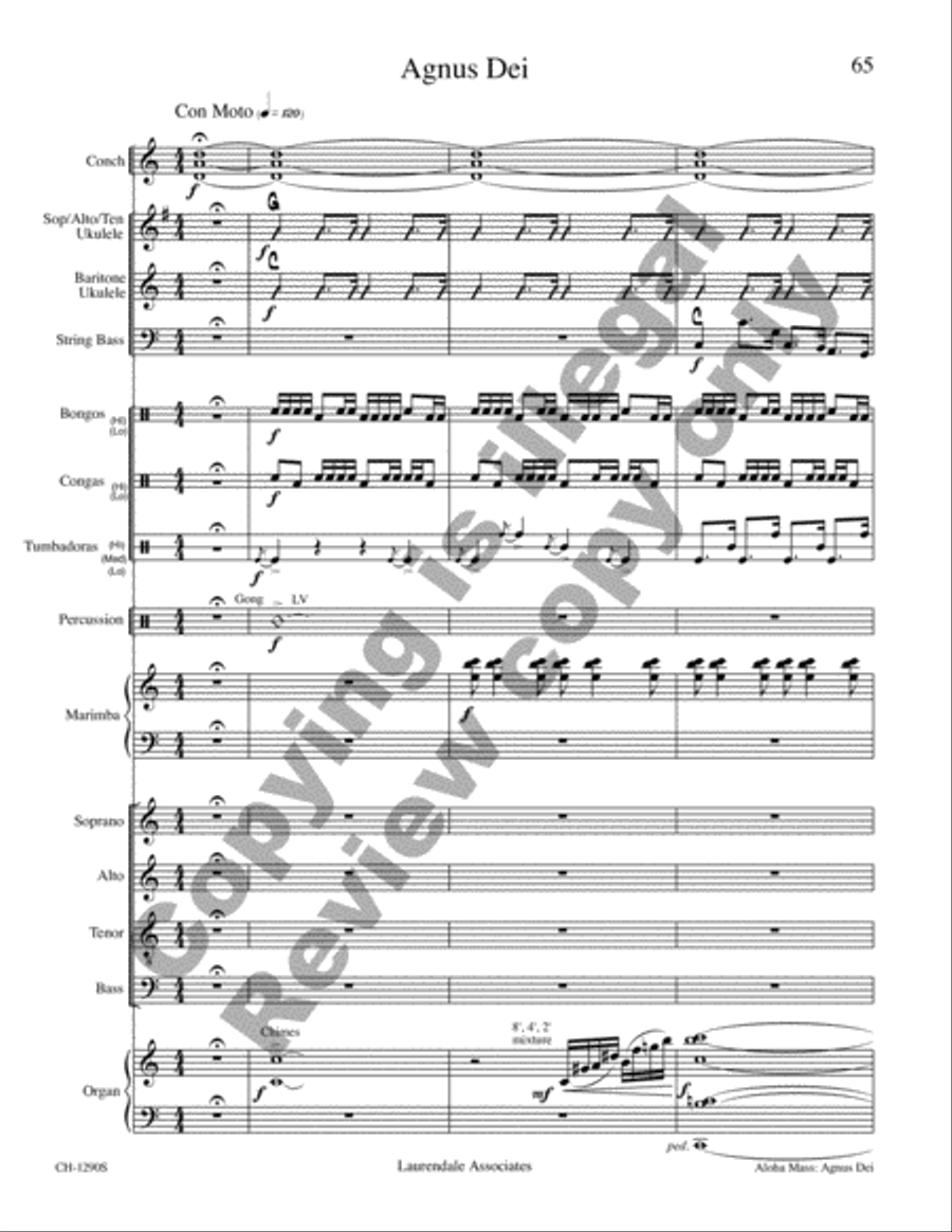 Aloha Mass (Full Score) Choir scores gallery preview page 12