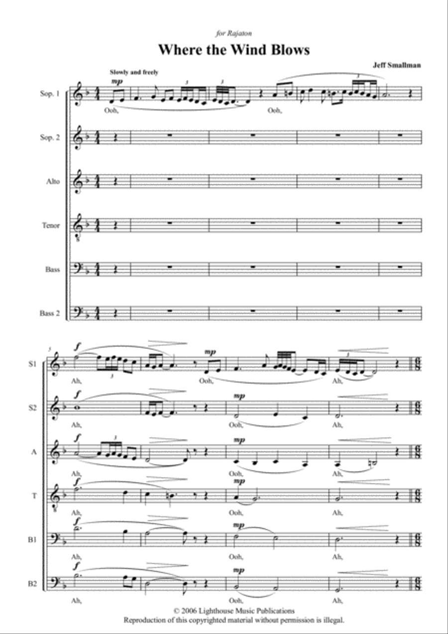 Where the Wind Blows SSATBB scores gallery preview page 3