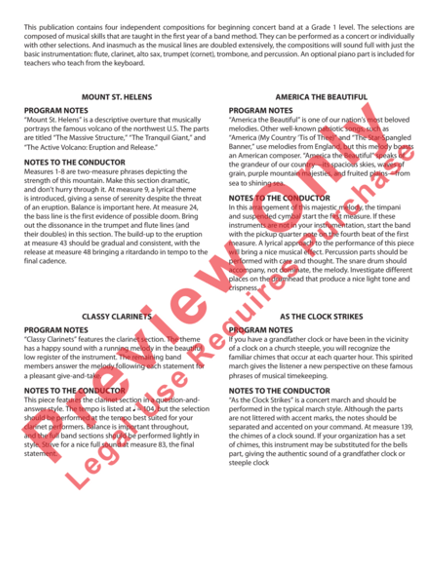 Belwin Beginning Band Kit #1 Concert Band scores gallery preview page 3