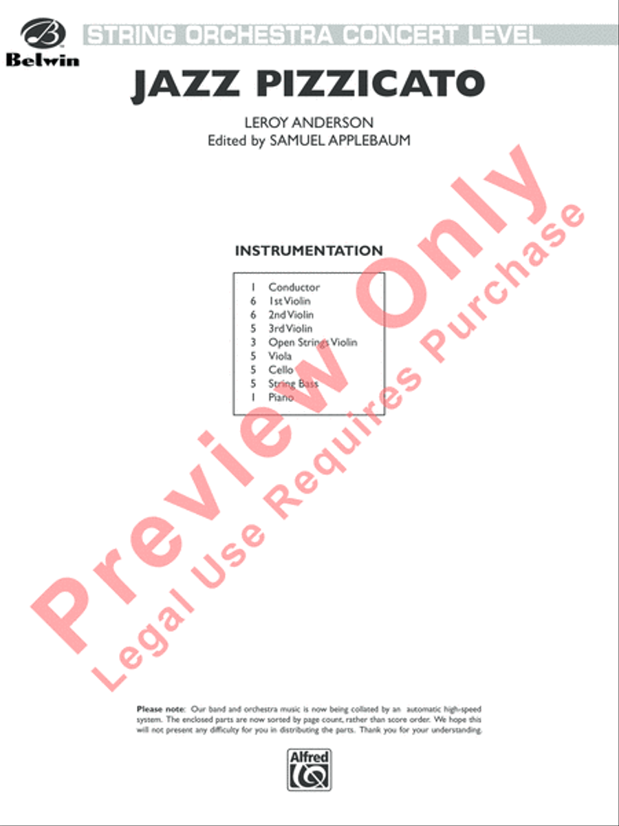 Jazz Pizzicato Jazz Pizzicato String Orchestra scores gallery preview page 2