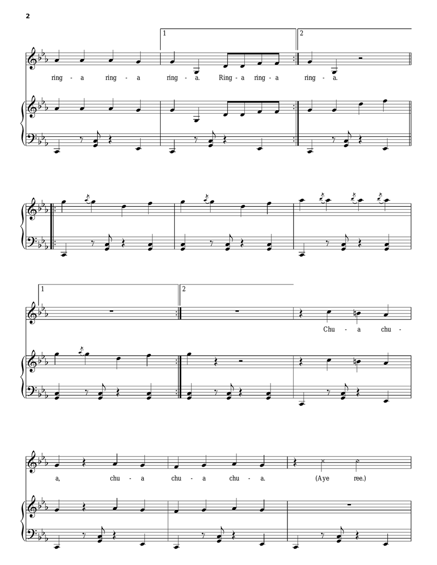 Ringa Ringa Piano, Vocal, Guitar scores gallery preview page 2