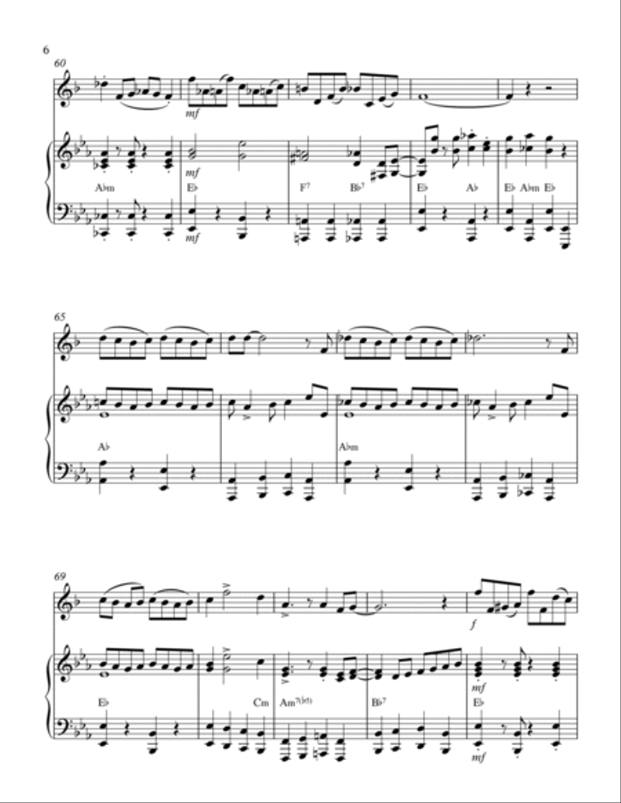 The Flapper's Ball (1920's-style): Tenor Sax & Piano Woodwind Duet scores gallery preview page 6