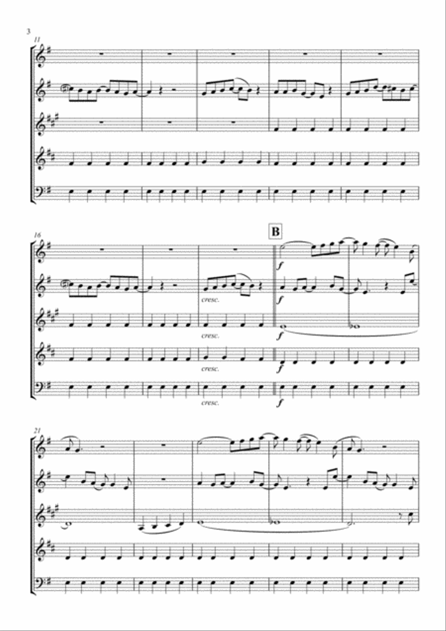 Eleanor Rigby Woodwind Quintet scores gallery preview page 4