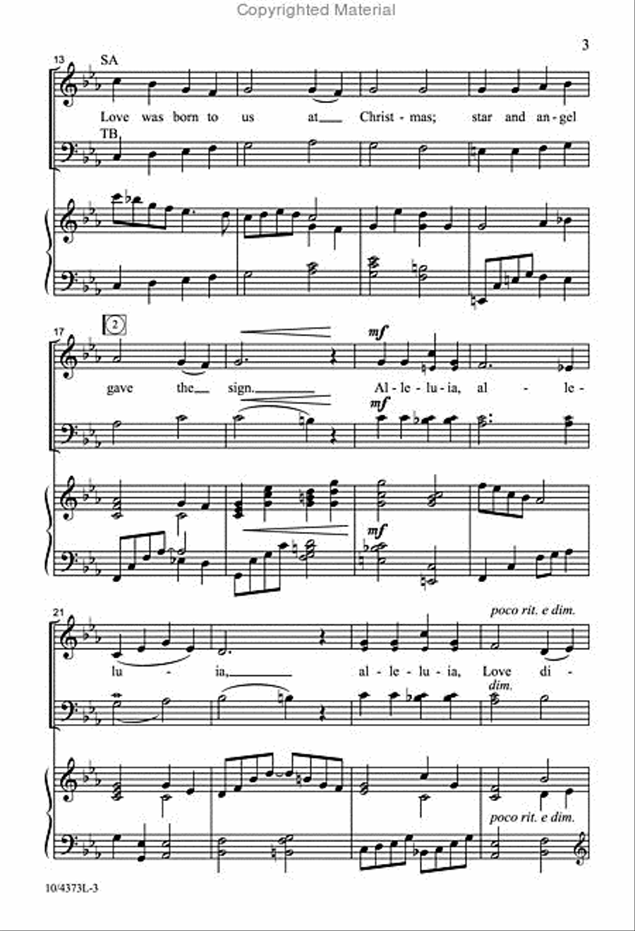 Come, Lord of Love 4-Part scores gallery preview page 3