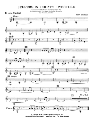 Jefferson County Overture: E-flat Alto Clarinet