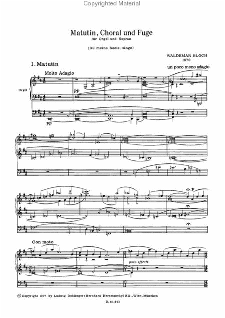Matutin, Choral und Fuge Choir scores gallery preview page 2