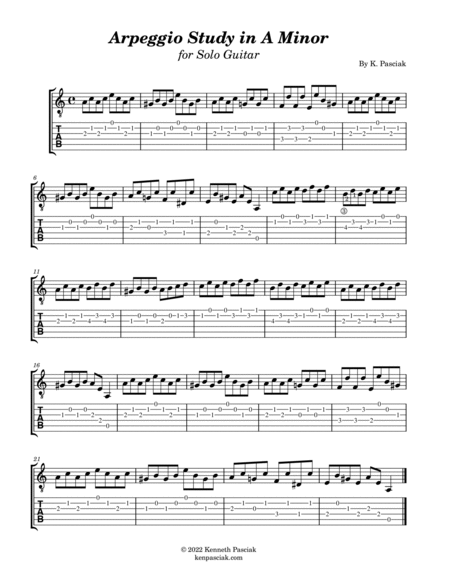 Arpeggio Studies for Guitar, Vol. 1 image number null