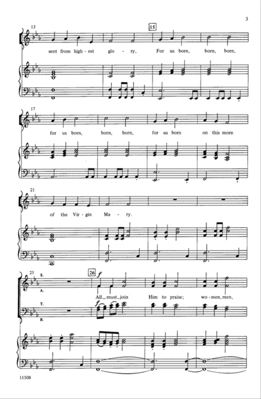 Fantasy on Five Christmas Carols 4-Part scores gallery preview page 3