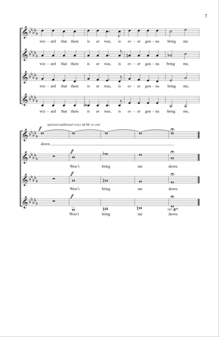 Defying Gravity (from Wicked) (arr. Deke Sharon) SSAA scores gallery preview page 6