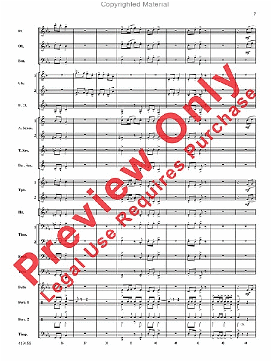 Clarinets Packing Up Early Concert Band scores gallery preview page 8