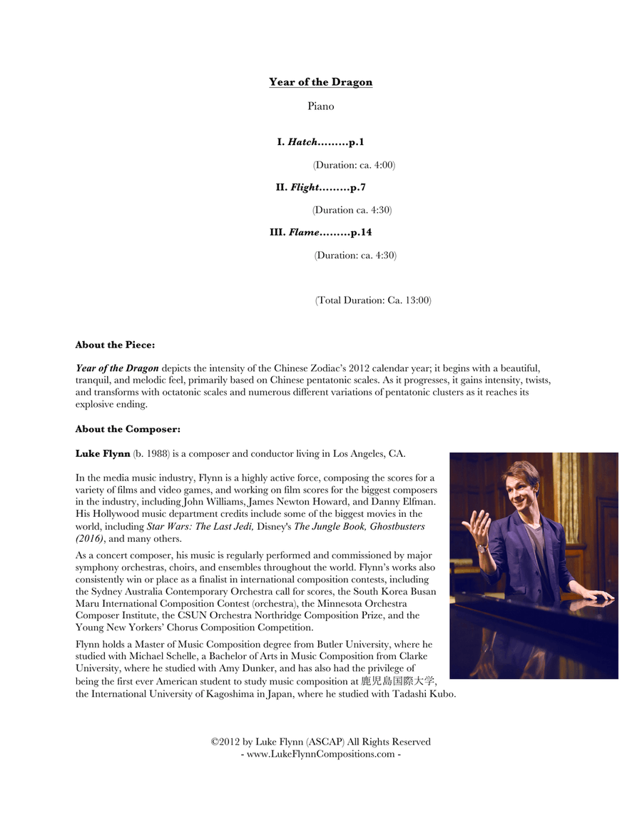 Year of the Dragon Piano Solo scores gallery preview page 2