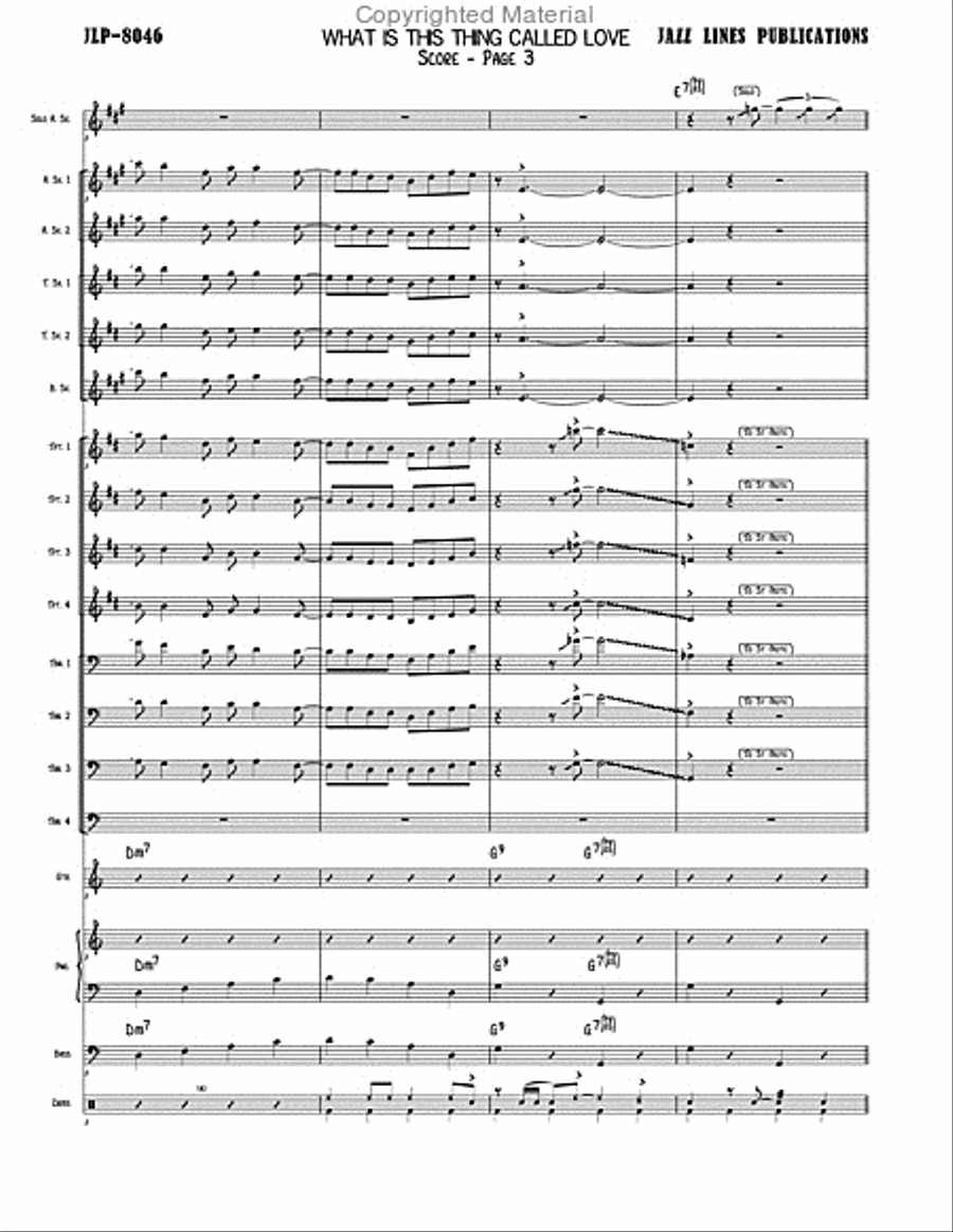 What Is This Thing Called Love? Big Band scores gallery preview page 4