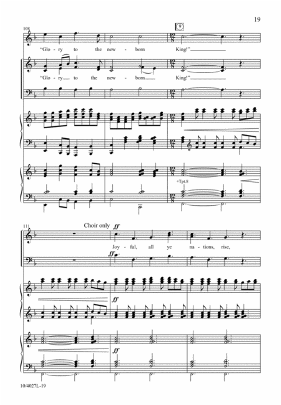 Joyful, All Ye Nations, Rise! 3-Part scores gallery preview page 20