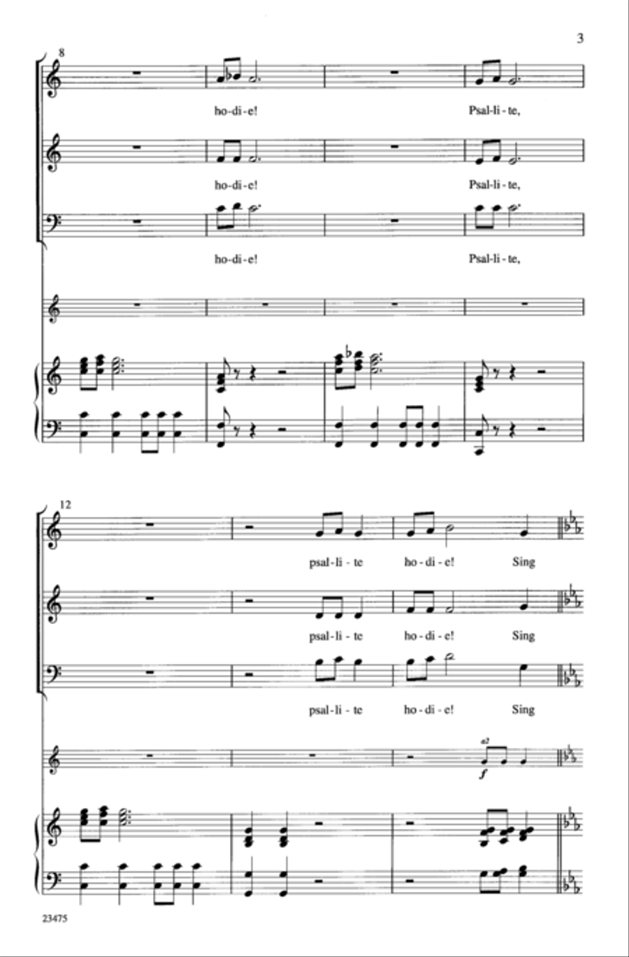 Psallite Hodie! (Sing Today!) 3-Part scores gallery preview page 3