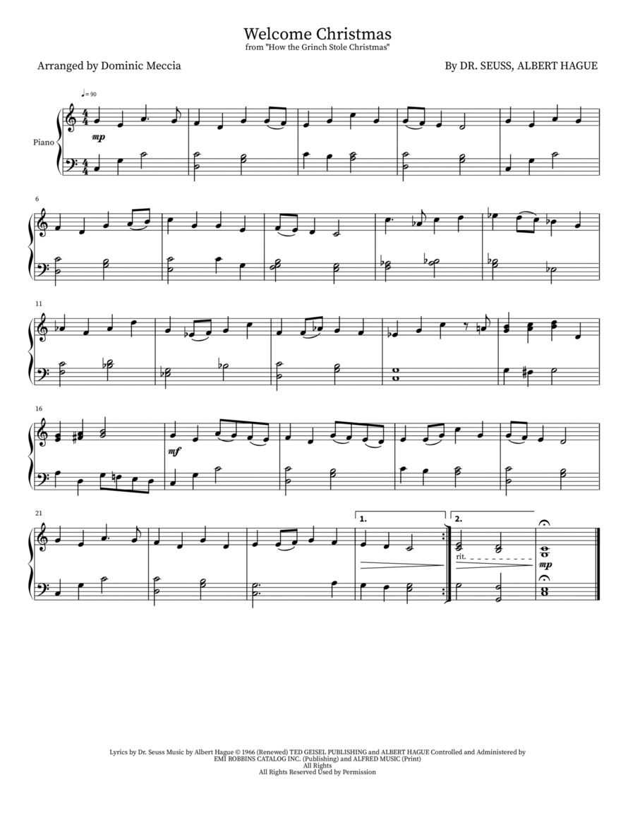 Welcome Christmas Voice scores gallery preview page 1