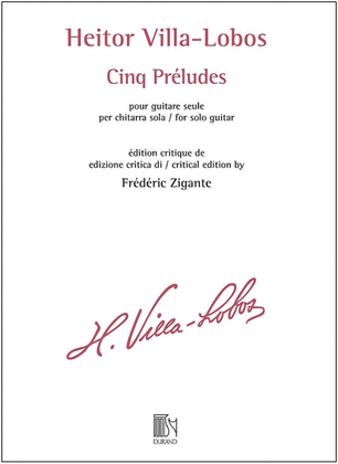 Book cover for Cinq Préludes for Solo Guitar