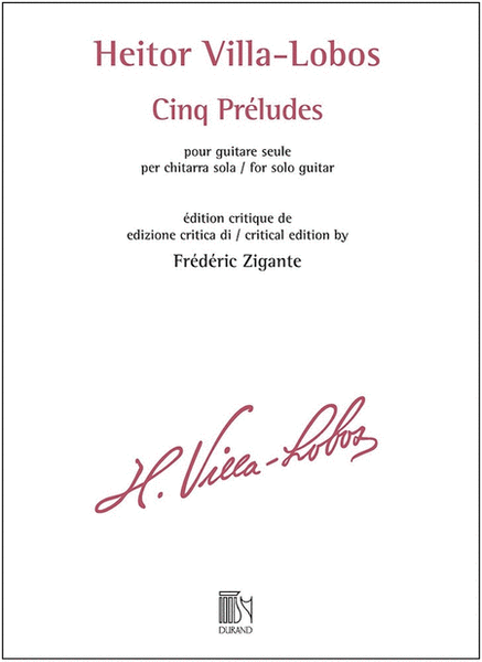 Cinq Préludes for Solo Guitar