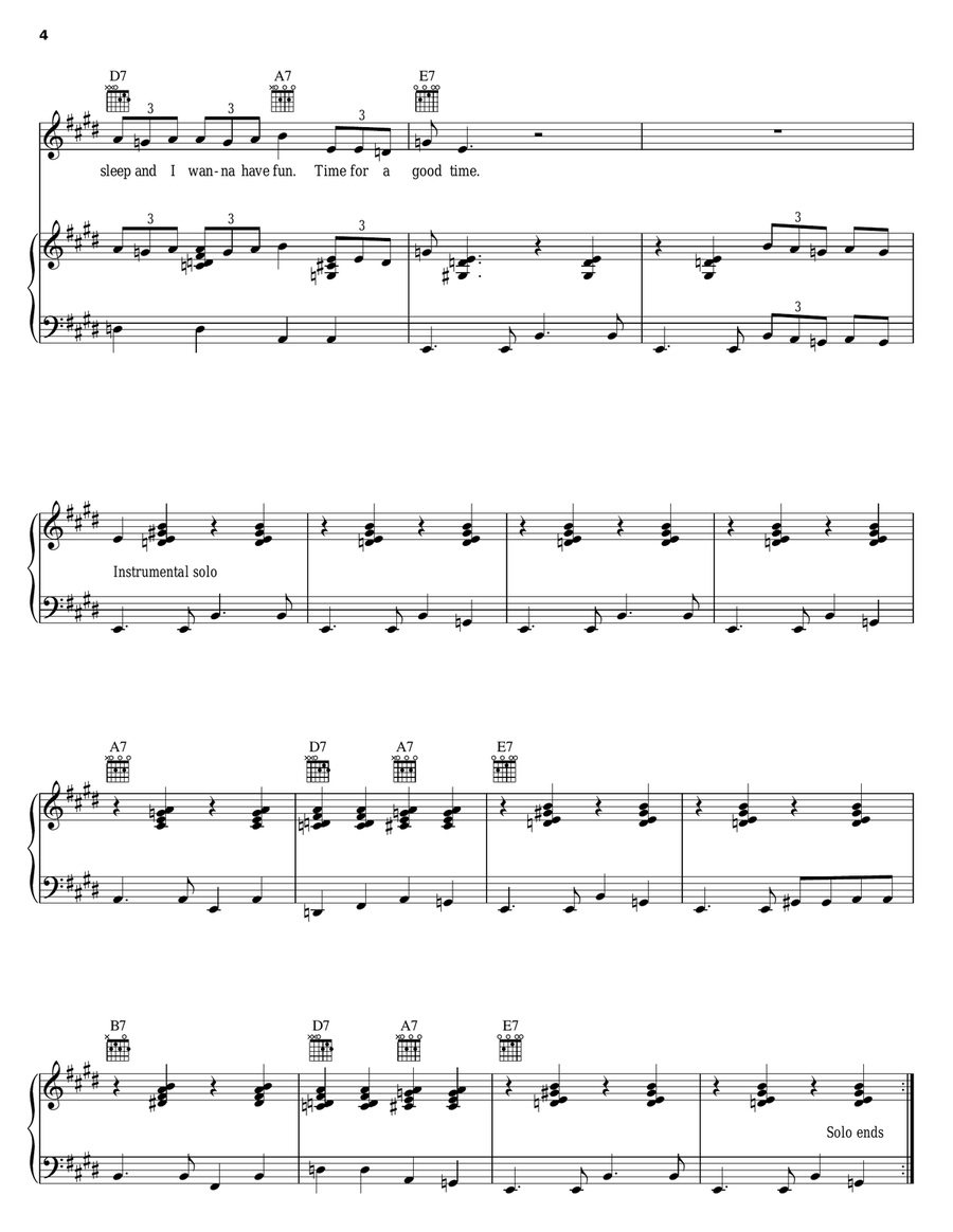 Good Time Piano, Vocal, Guitar scores gallery preview page 4