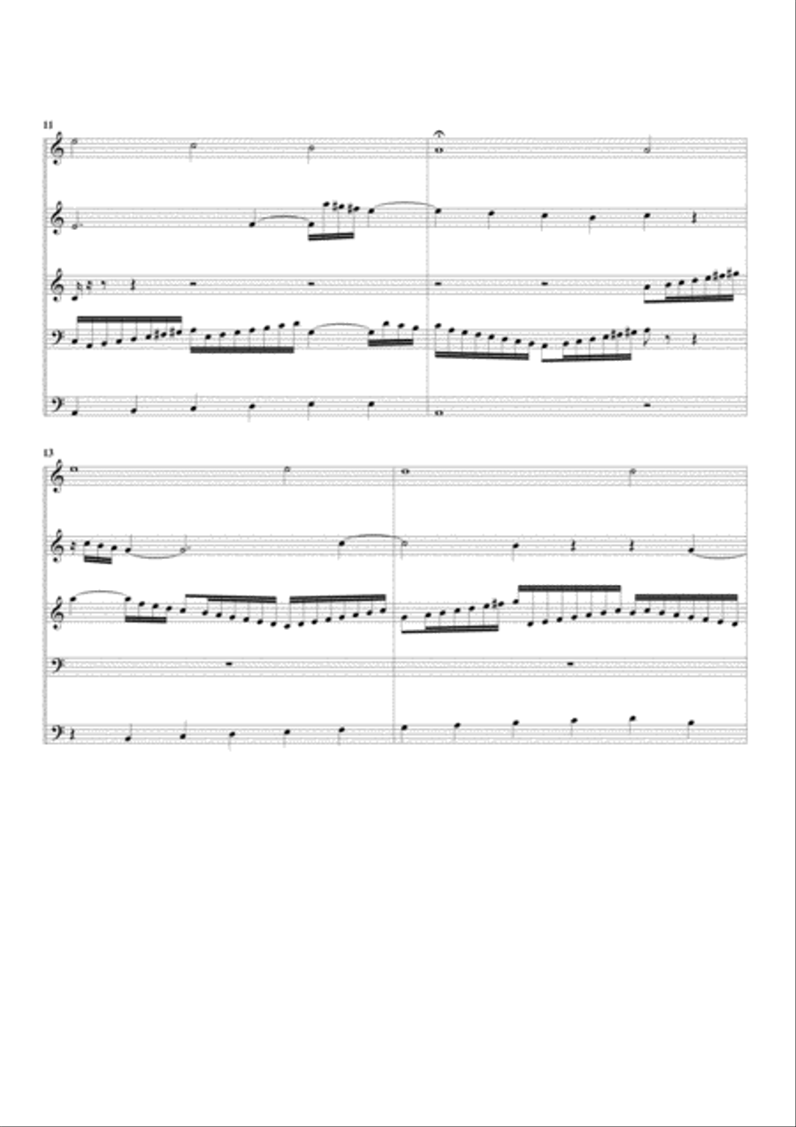 Vom Himmel kam der Engel Schaar, BWV 607 from Orgelbuechlein (arrangement for 5 recorders) Recorder scores gallery preview page 3