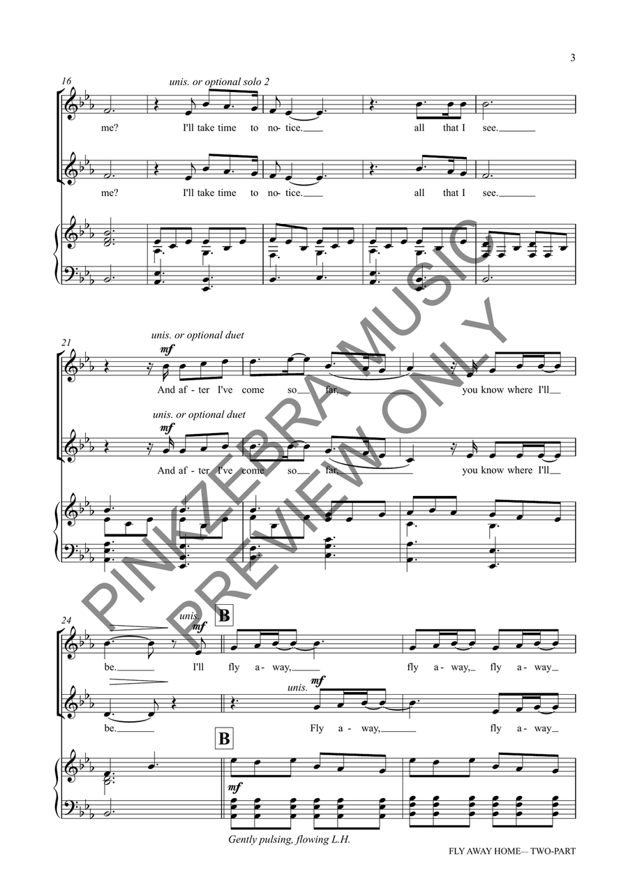 Fly Away Home (Two-Part) 2-Part scores gallery preview page 4