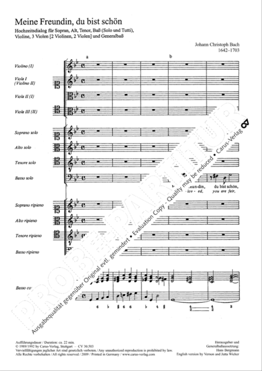 My beloved, you are fair (Meine Freundin, du bist schon) 4-Part scores gallery preview page 7