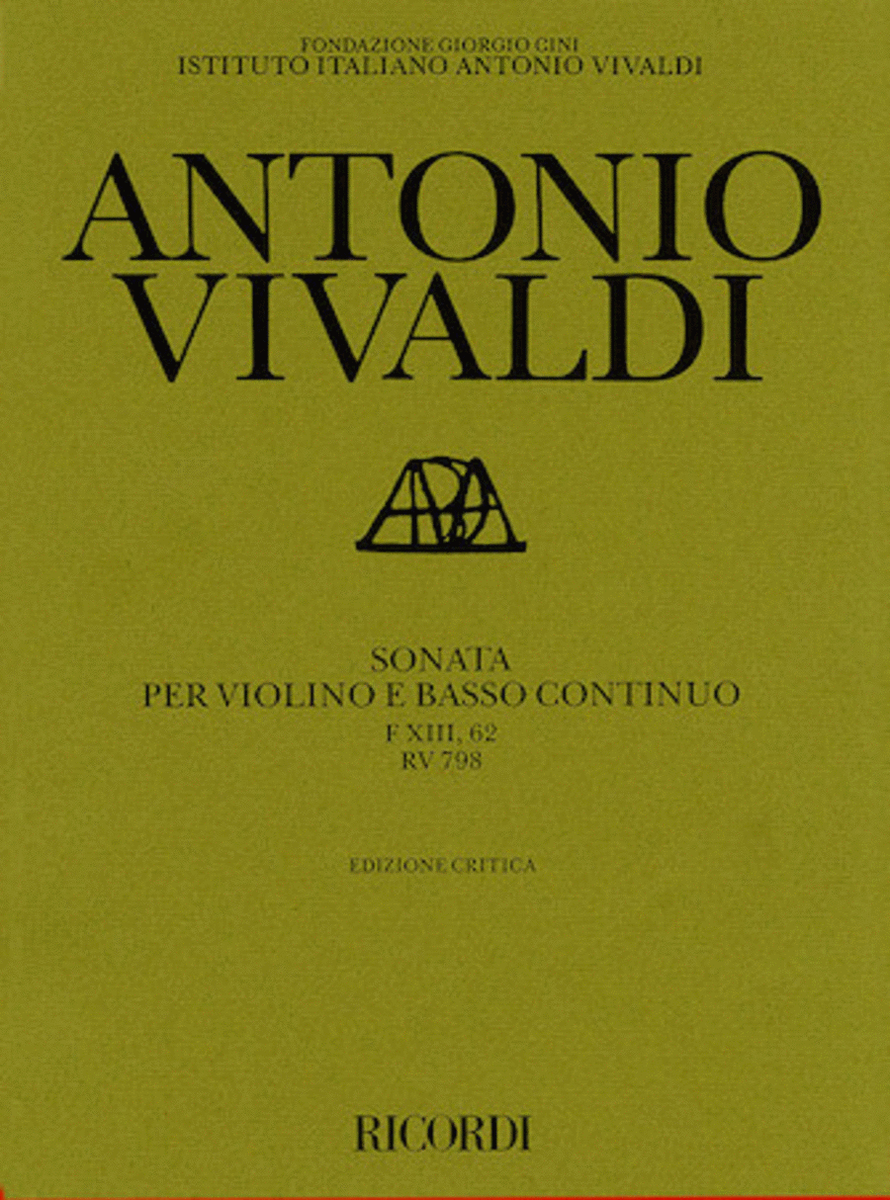 Sonata in G Major for Violin and Basso Continuo RV798