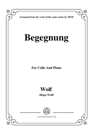 Book cover for Wolf-Begegnung, for Cello and Piano