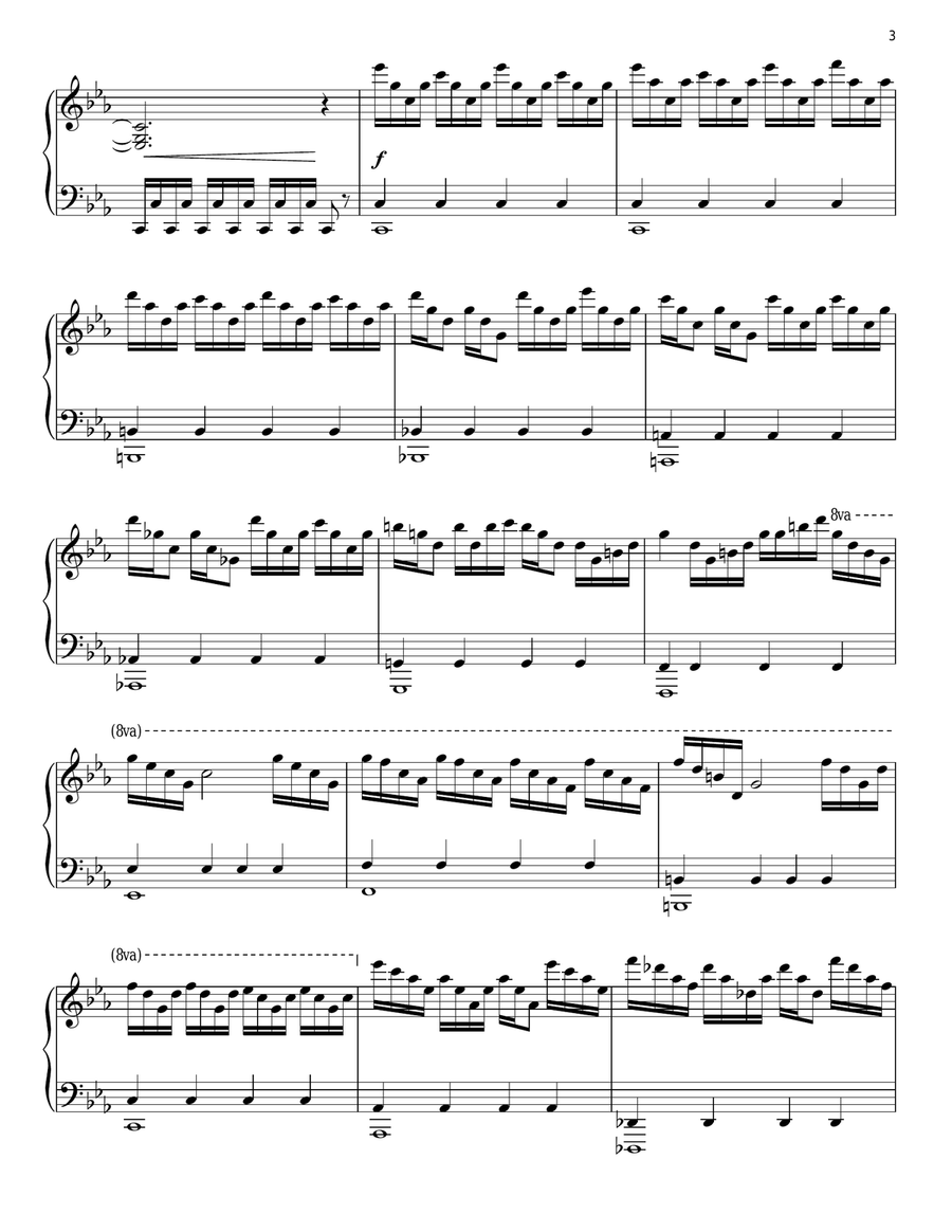 Kung Fu Piano: Cello Ascends Piano Solo scores gallery preview page 3